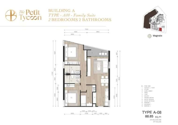 The Petit Tycoon, 2к Квартира, 85 м2, Пхукет, Сурин
