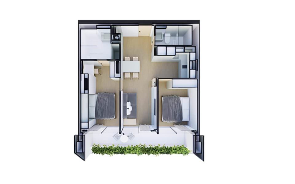 Serene Condo Layan, 2к Квартира, 72 м2, Пхукет, Бангтао