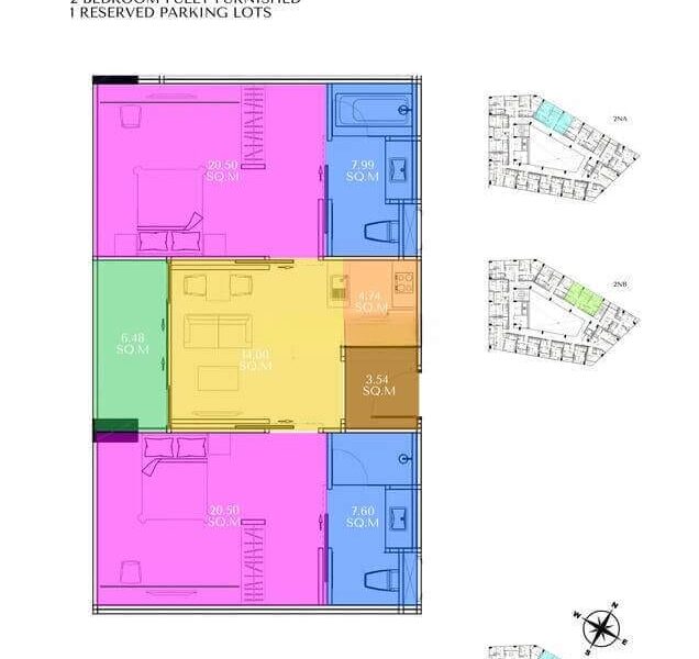 8 Atelier Residence, 2к Квартира, 85 м2, Пхукет