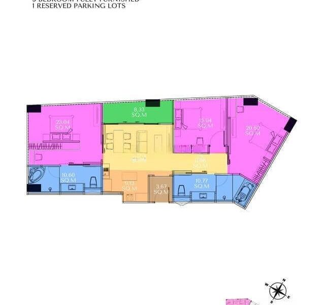 8 Atelier Residence, 3к Квартира, 122 м2, Пхукет