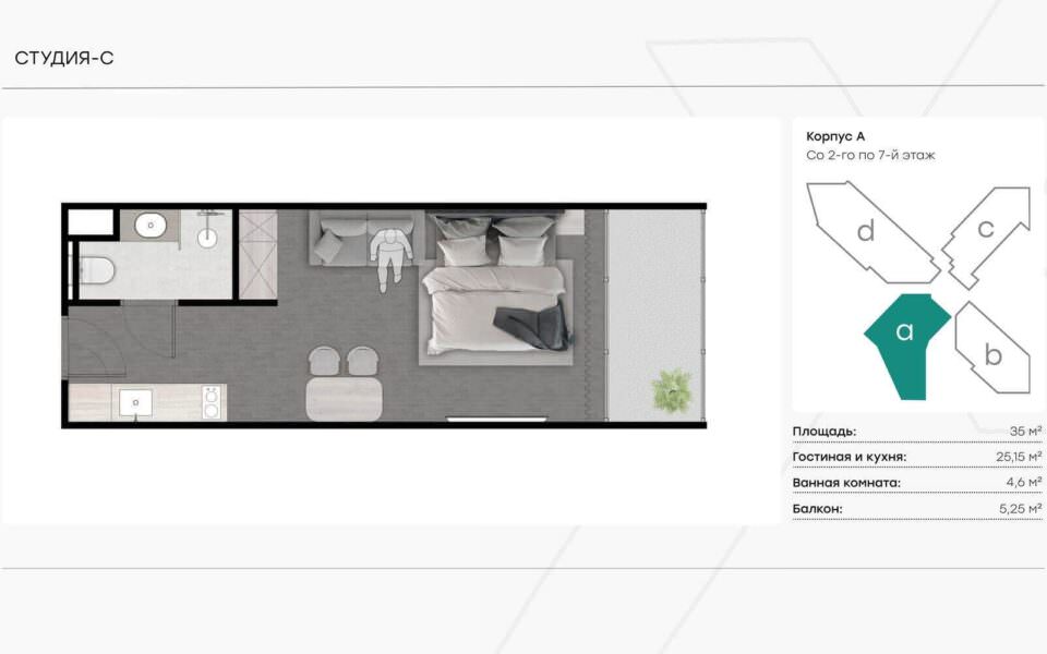 Next Point Condominium, Студия, 35 м2, Пхукет
