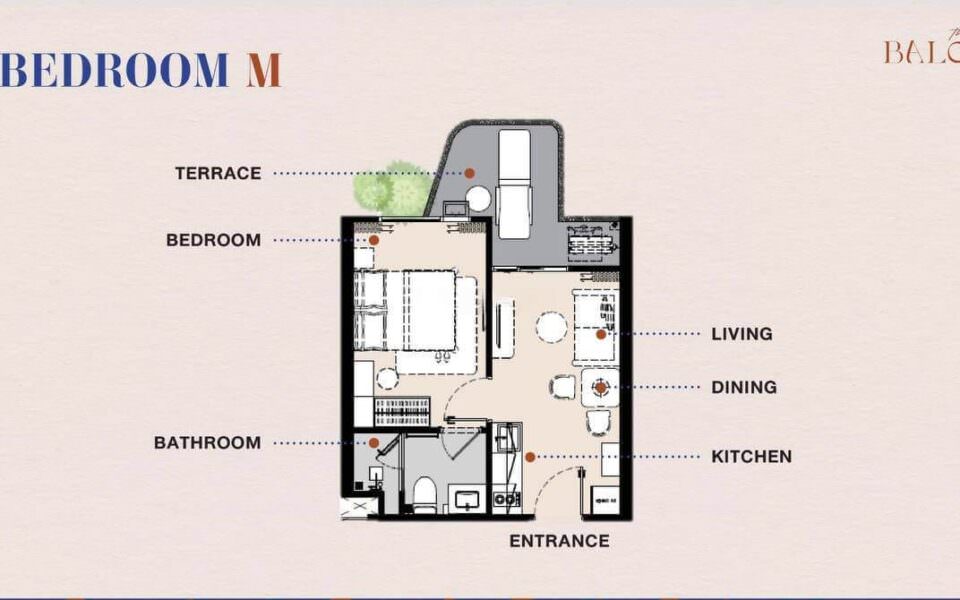 The Title Balcony, 1к Квартира 33 м2, Пхукет, Най Янг