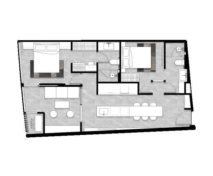 Citygate de Phuket, 2к Квартира 72 м2, Пхукет, Камала