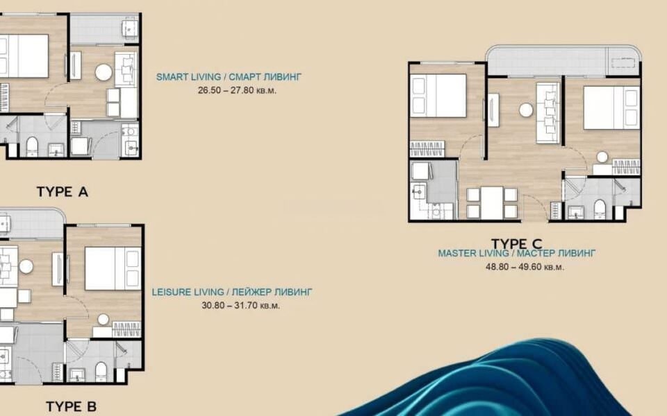 Origin Place Centre Phuket, 1к Квартира, 30 м2, Пхукет, Вичит