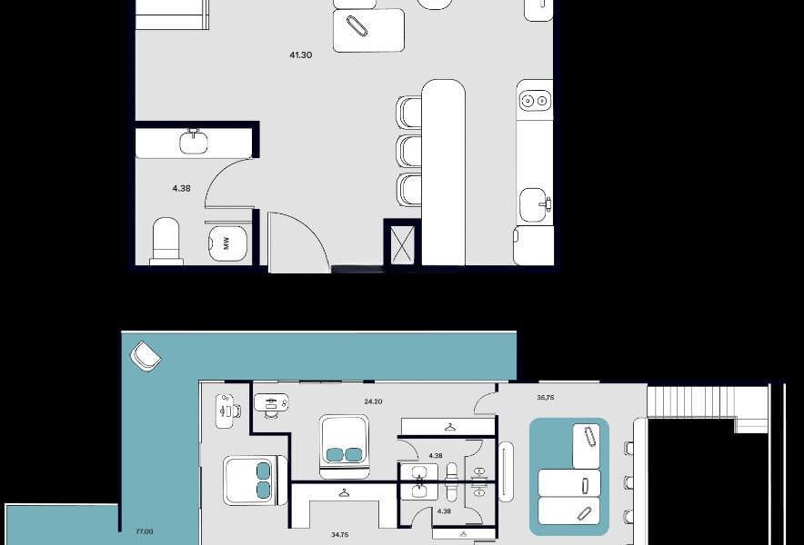 Essence Residences, Дуплекс, 80 м2, Пхукет, Раваи