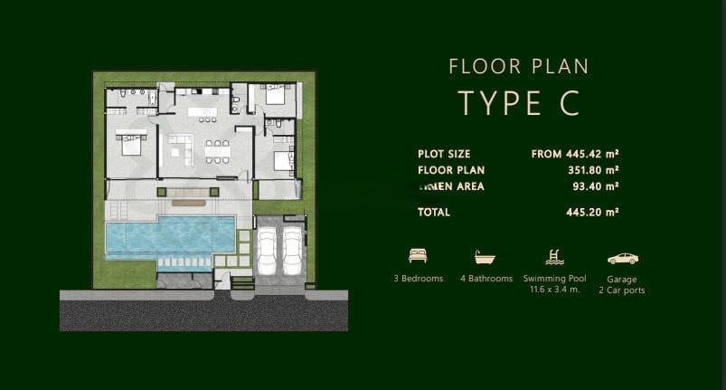 Clover Residence, Вилла, 352 м2, Пхукет, Бангтао