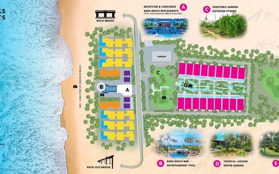 Baba Beach Club Private Residence, 5к Вилла на первой линии, 1 053 м2, Пхукет, Natai Beach