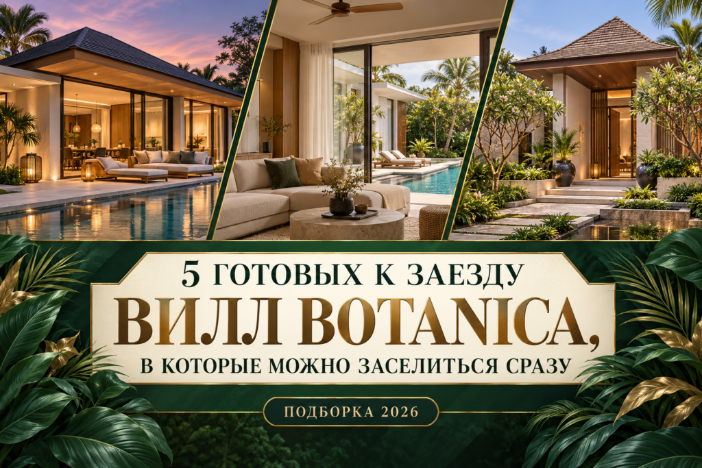 5 готовых к заезду вилл Botanica, в которые можно заселиться сразу — обложка подборки на Пхукете