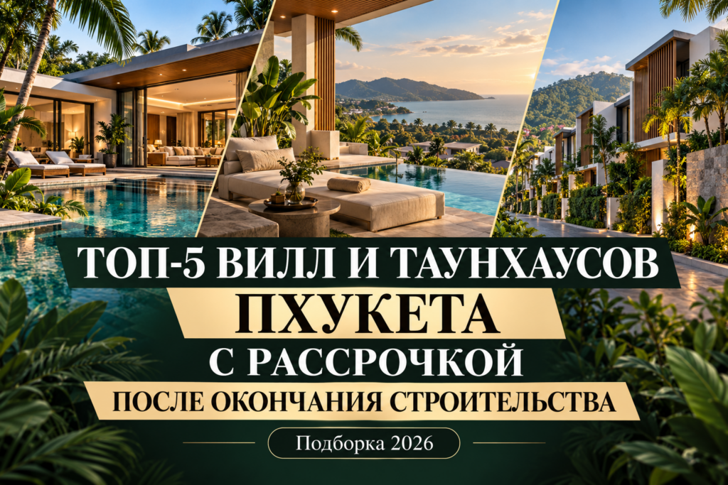 Главная 18 ТОП-5 вилл и таунхаусов Пхукета с рассрочкой после окончания строительства