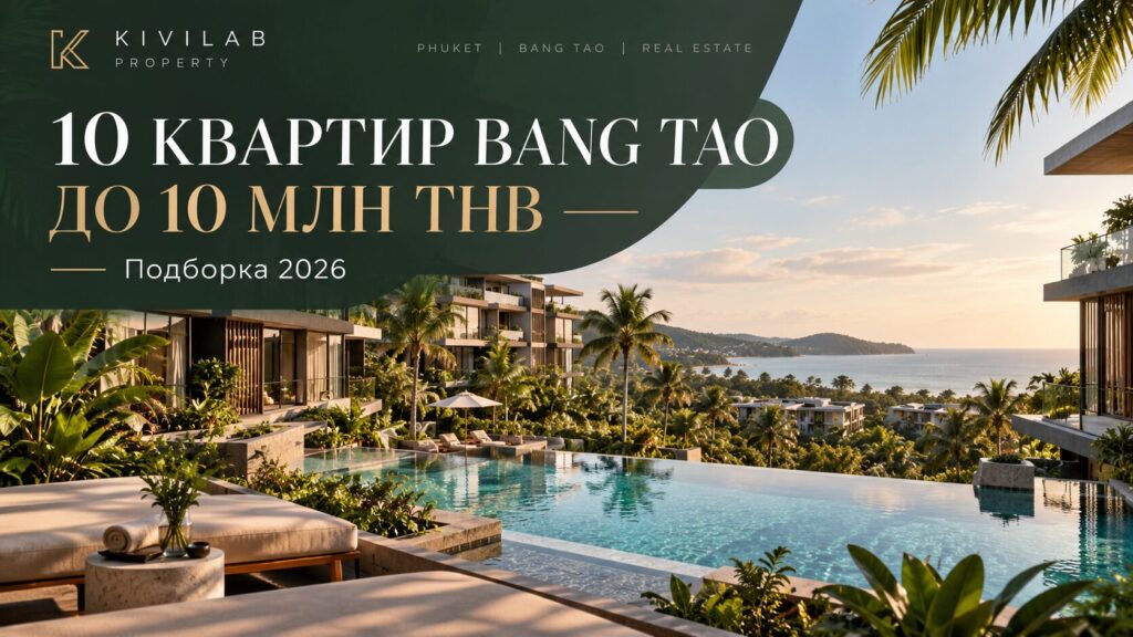 Топ 10 квартир в Bang Tao до 10 млн THB в 2026 году