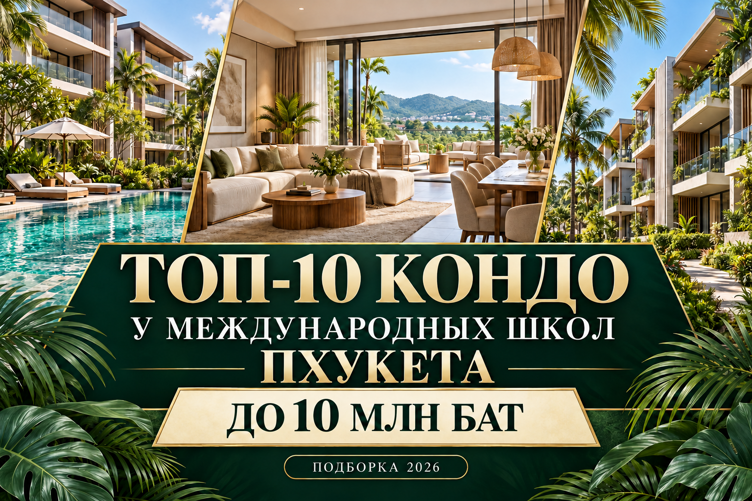 Топ-10 кондо рядом с международными школами Пхукета до 10 млн THB