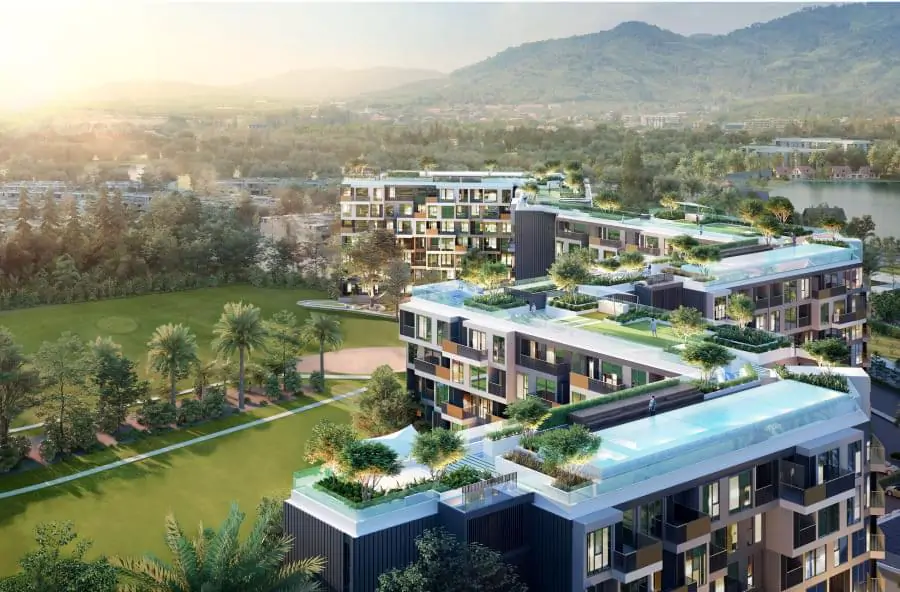 Здания на склоне горы на ПХукете